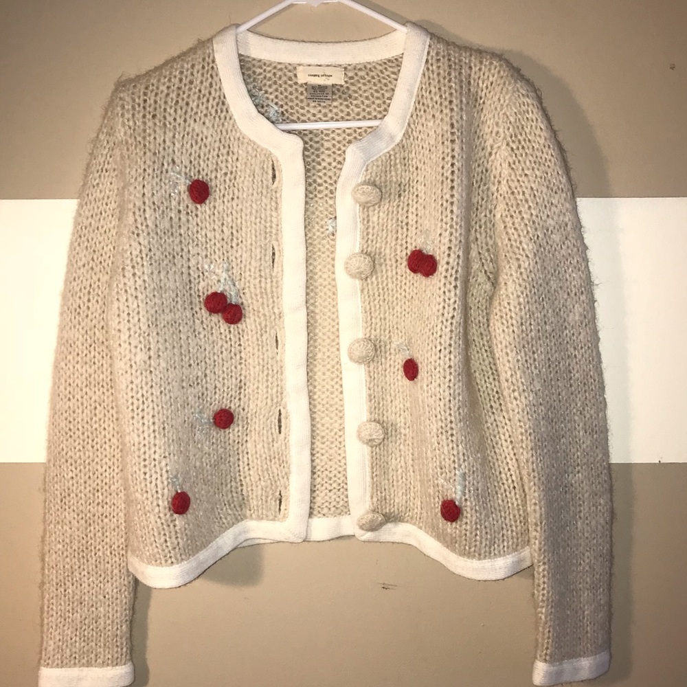 Sleeping on Snow Cherry Cardigan